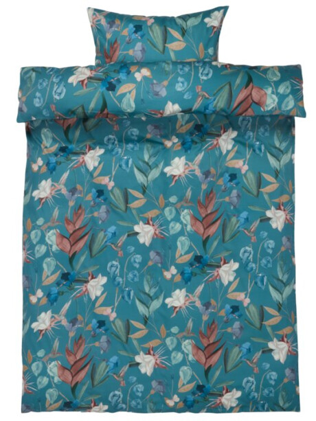 Juego funda nórdica BERTHA satén 155x220 azul Juego funda nórdica BERTHA satén 155x220 azul