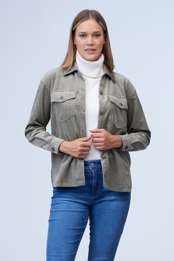 Sobrecamisa Corderoy OLIVA