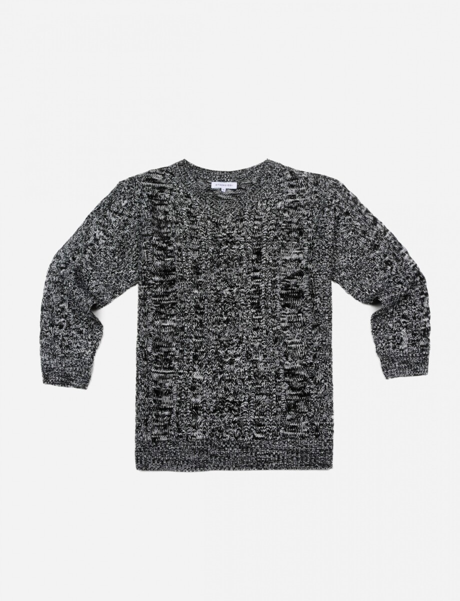 Sweater con estructuras - GRIS 