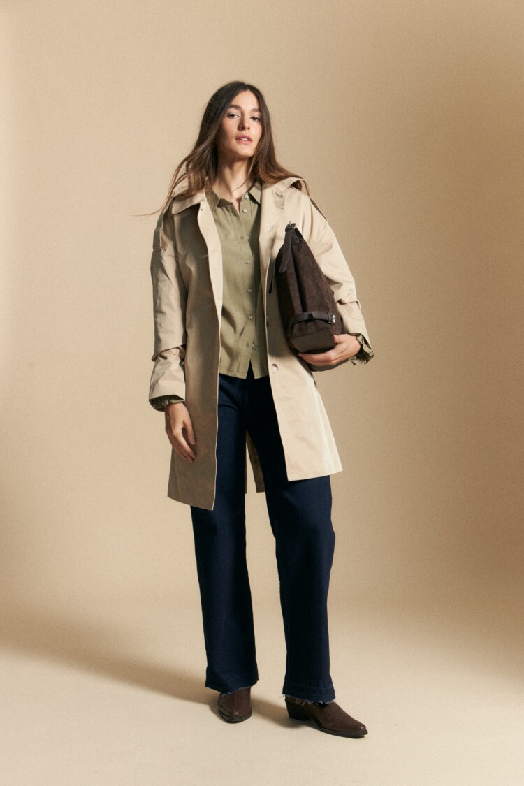 CAMISA IWA Verde Grisáceo