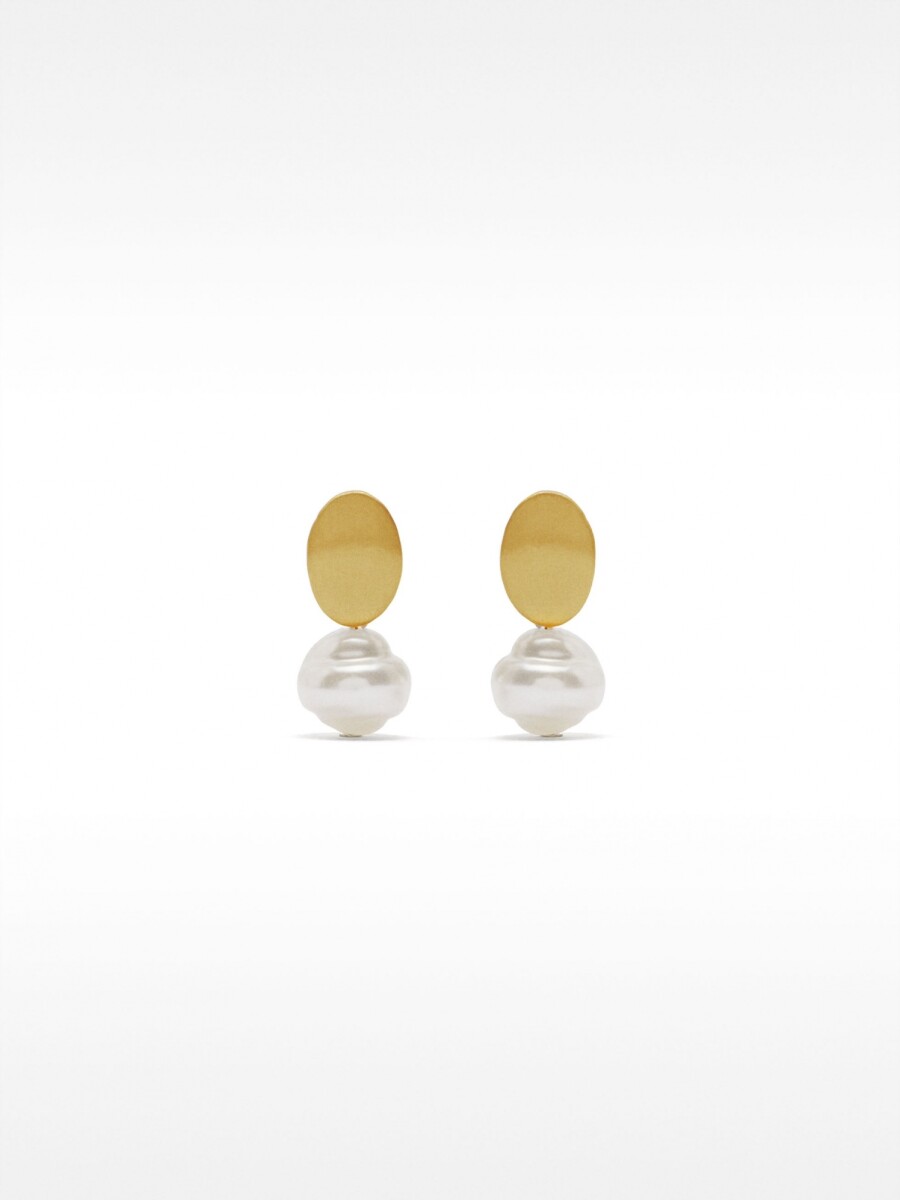 Pendientes Cortos Con Brillantes blanco