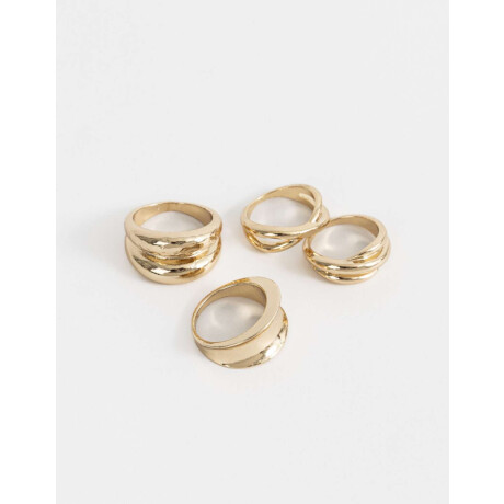 Sets De Anillos De Metal Dorado