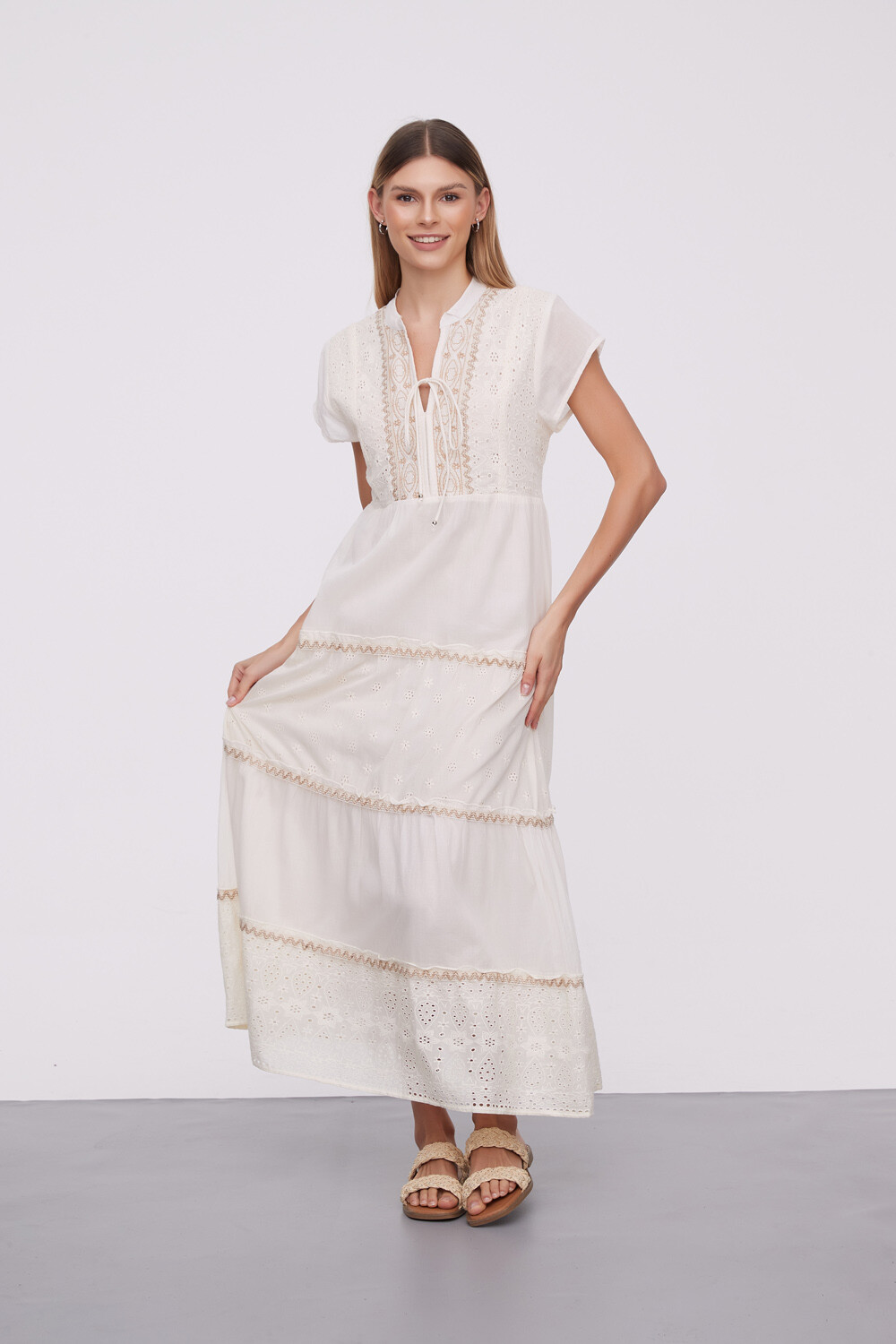 Vestido Cocos Arena Melange