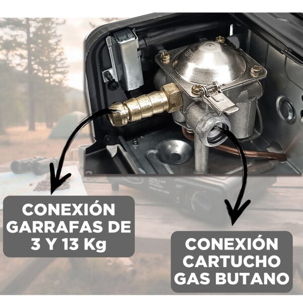 Anafe Cocina Portatil Parrilla Quemador A Gas Cocina Camping Color Negro