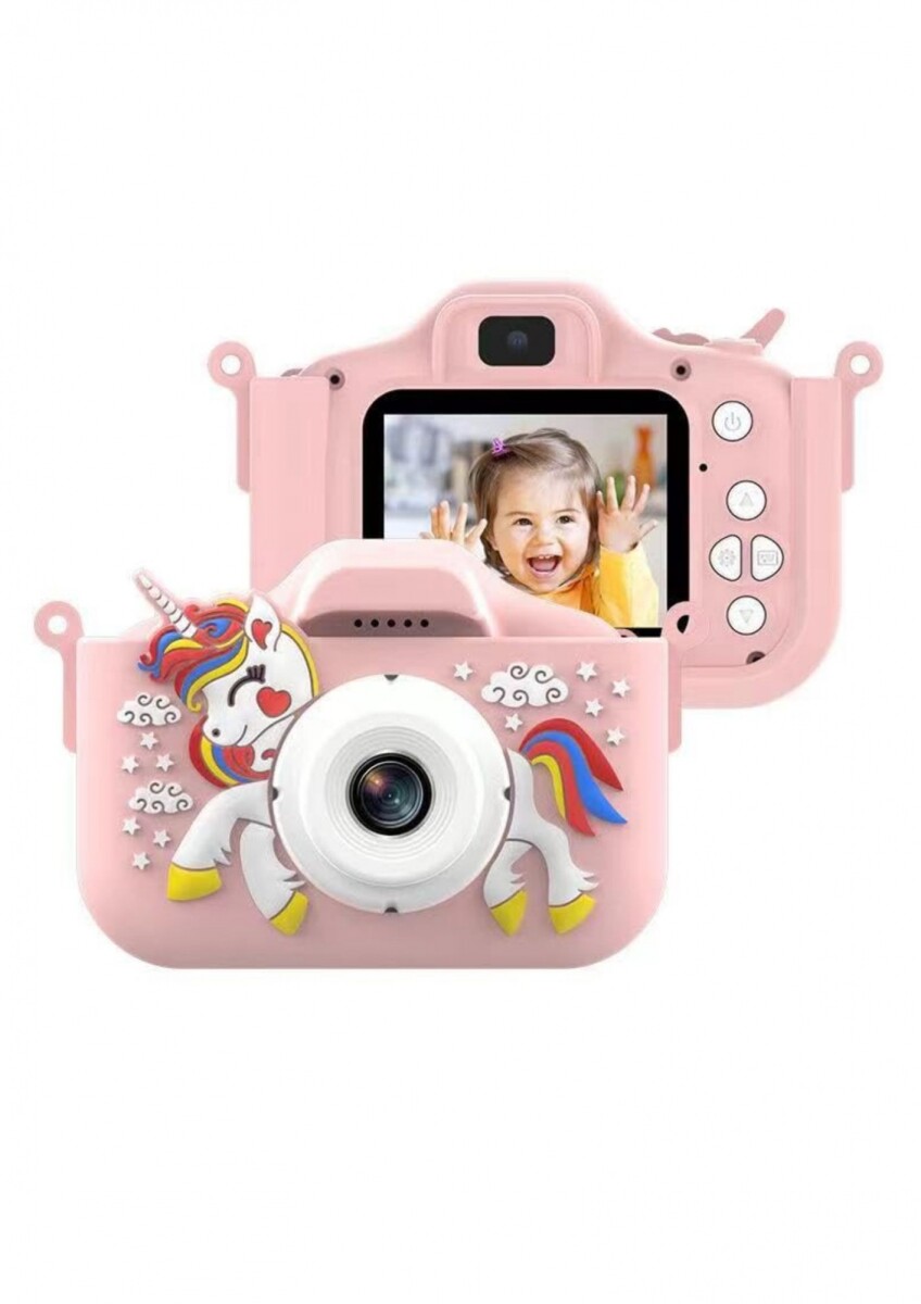 Camara de fotos infantil unicornio - Rosada 