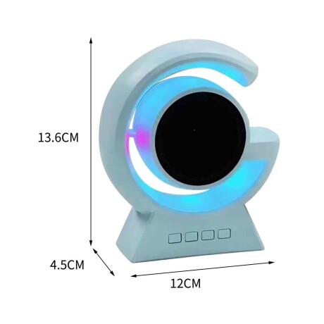 Parlante Pequeño Bluetooth Inalámbrico Portable c/ Luces RGB Celeste