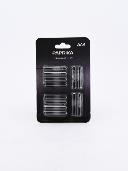 PACK PILAS AAA X 12 NEGRO