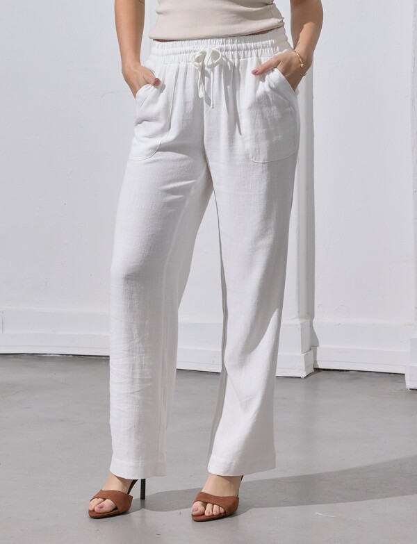 Pantalon Lino BLANCO