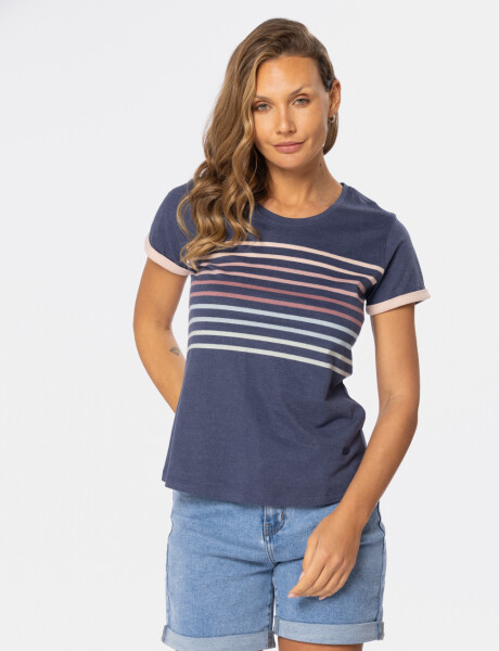 REMERA RAYADA Azul