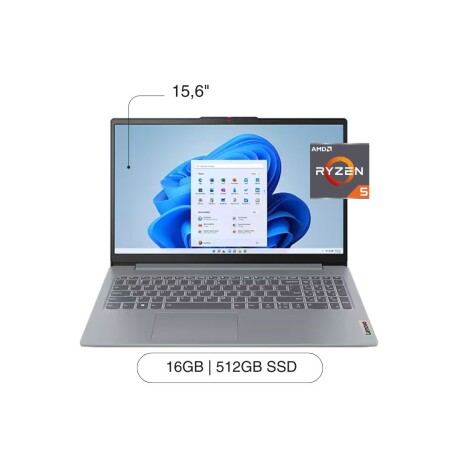 Notebook LENOVO IdeaPade Slim 3 15.6' FHD 512GB / 16GB RAM R5-7520U W11 Notebook LENOVO IdeaPade Slim 3 15.6' FHD 512GB / 16GB RAM R5-7520U W11