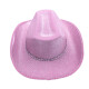 Gorro Cowboy Brilloso Rosa