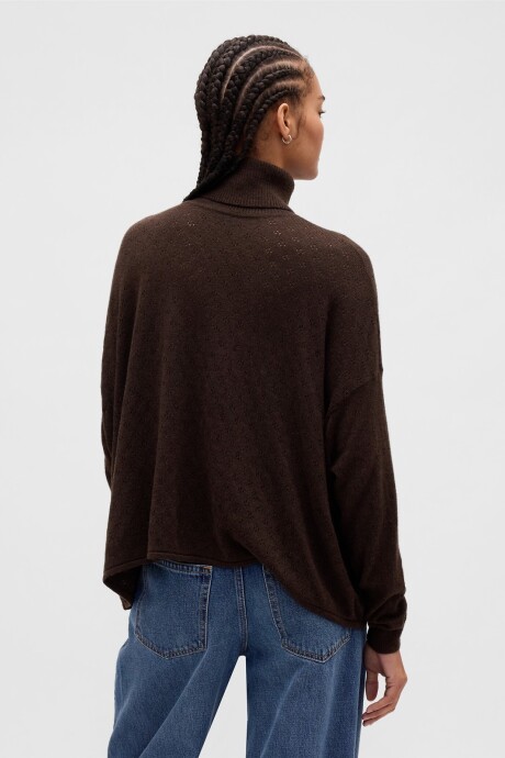 Buzo Polera Brooklyng Pointelle Mujer Terra Brown
