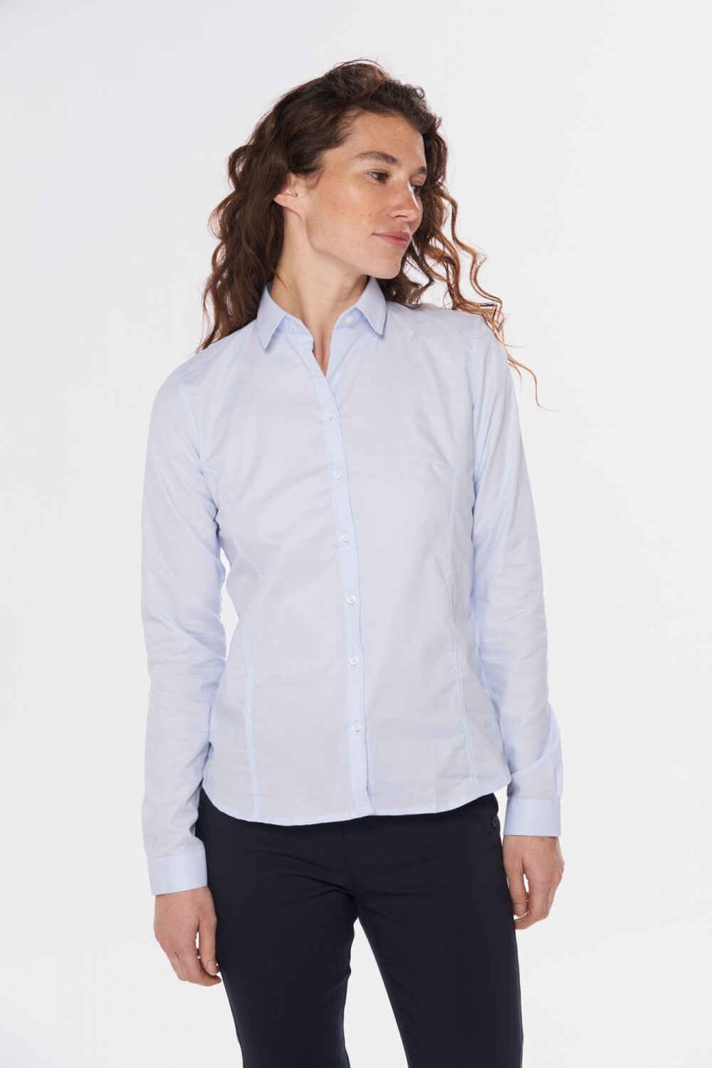 CAMISA OXFORD LISA Celeste