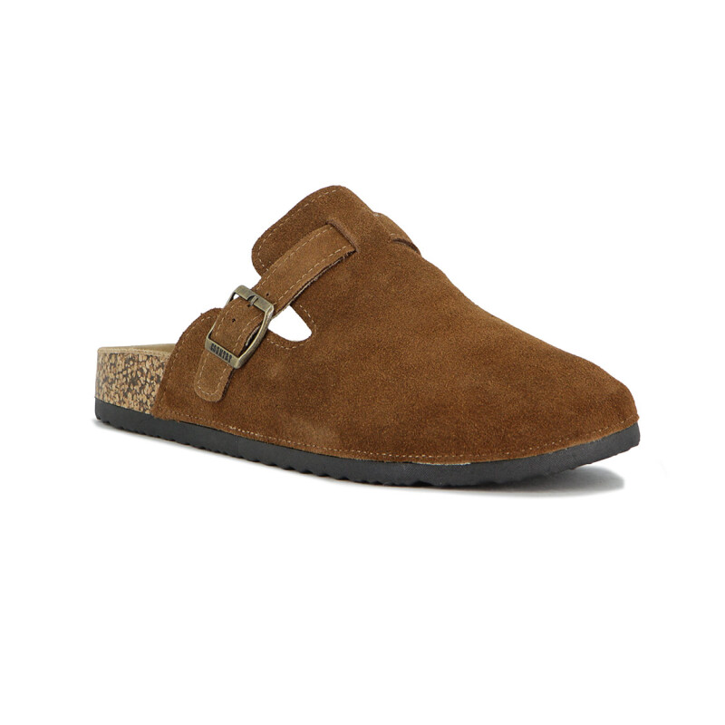 Country Zueco Hombre Una Tira C/ Hebilla - Marron Marron