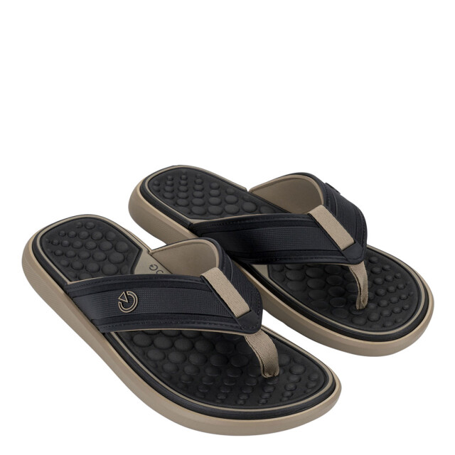 Sandalias de Hombre Cartago Dubai Dedo Ad Beige - Negro