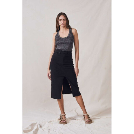 Top Metalizado Negro