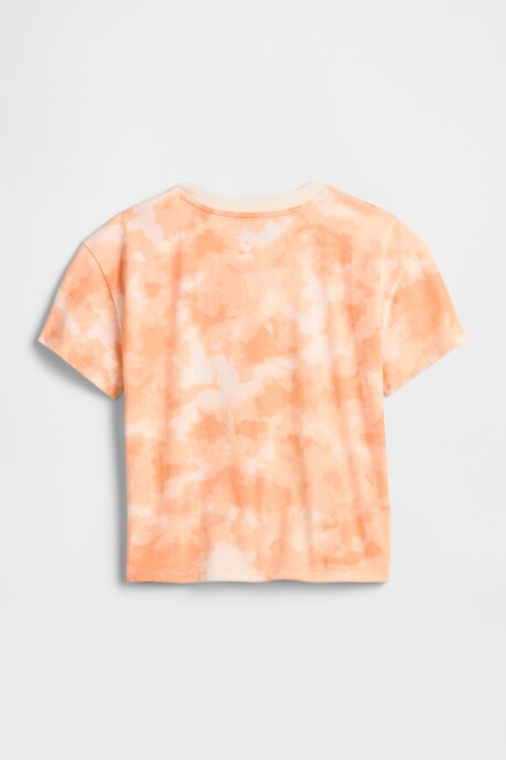 Remera Disney Niña Orange Tie Dye