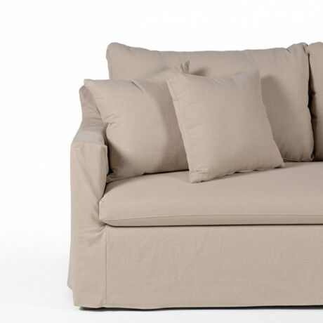 Sofá Summer con Funda - Tela Rústica - 2,5 cuerpos TD5263-1636 (Capuccino)