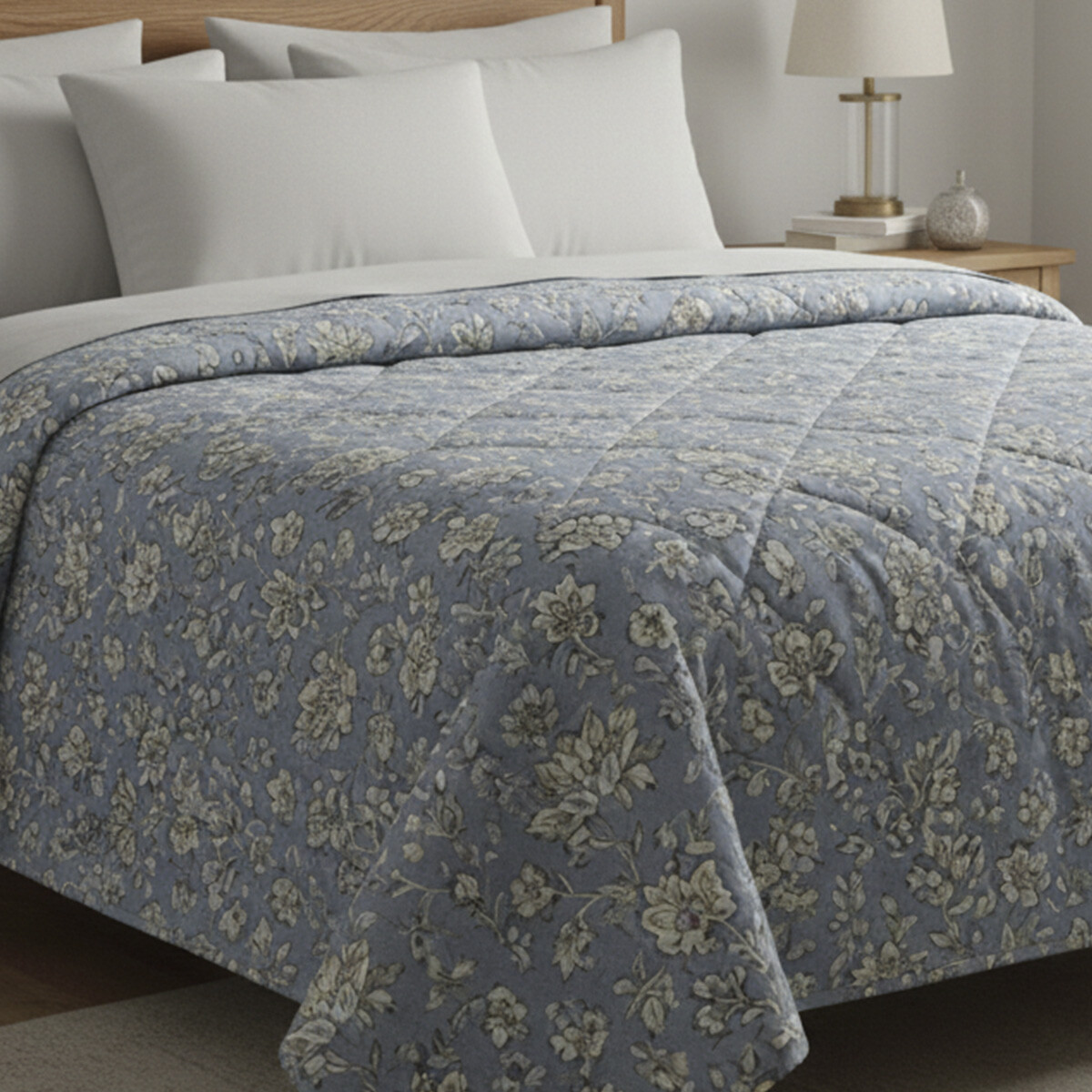 Acolchado 1 Plaza Home Class 100% Microfibra - DIS 640 FLORES 