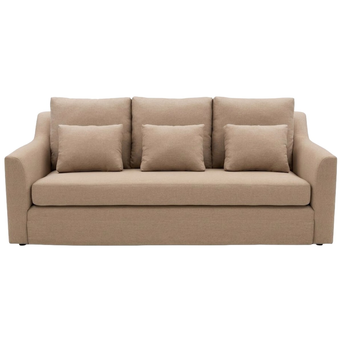 SOFA 3 PUESTOS- CLASSIC SIX CON FLECOS- BEIGE(CD) 