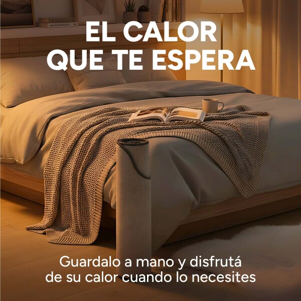 Calentador Plegable Eléctrico De Piernas 4 Velocidades Manta Color Gris