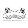Organizador de Baño Esquinero con Ventosa de Acero de Carbono Future - Plata Organizador de Baño Esquinero con Ventosa de Acero de Carbono Future - Plata