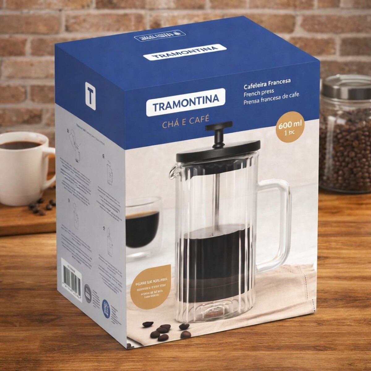 CAFETERA PRENSA FRANCESA 600ML TRAMONTINA 