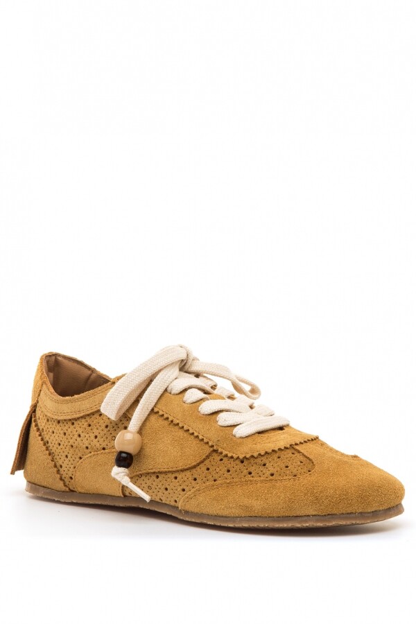 Zapatilla Boho Serraje mostaza Mostaza