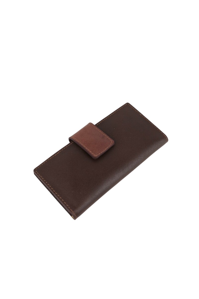 Billetera clasica al corte Marron