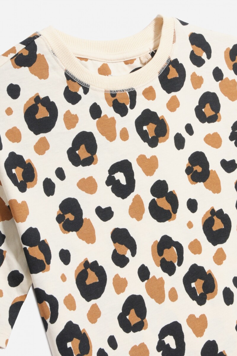 T-shirt animal print BLANCO