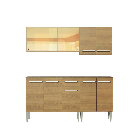 Mueble de cocina completo 169cm rústico Rustico