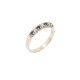 Anillo medio sin fin oro 18k amarillo con 4 zafiros y 3 brillantes. Anillo medio sin fin oro 18k amarillo con 4 zafiros y 3 brillantes.