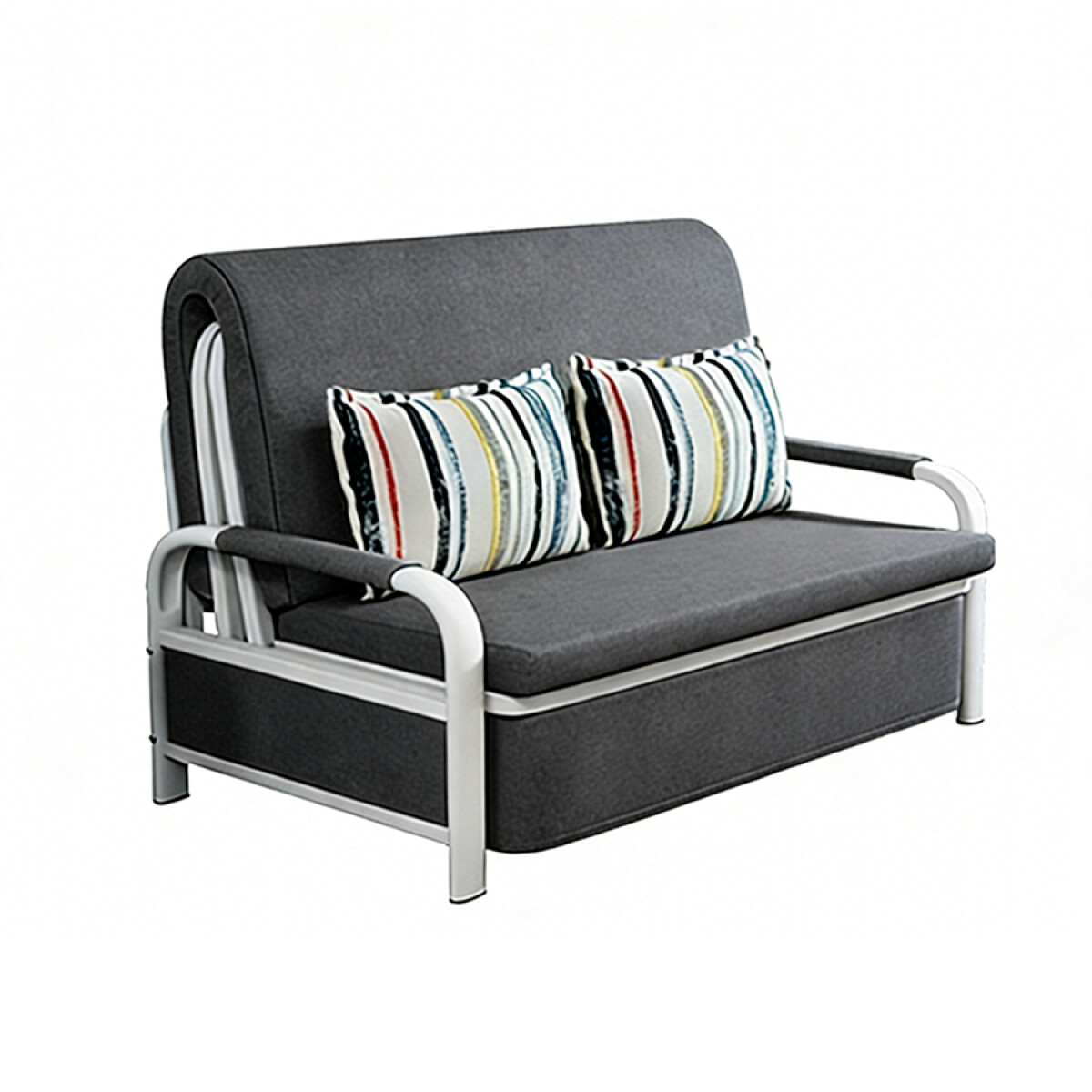 Sofá Cama Plegable Metal Gris - GRIS 