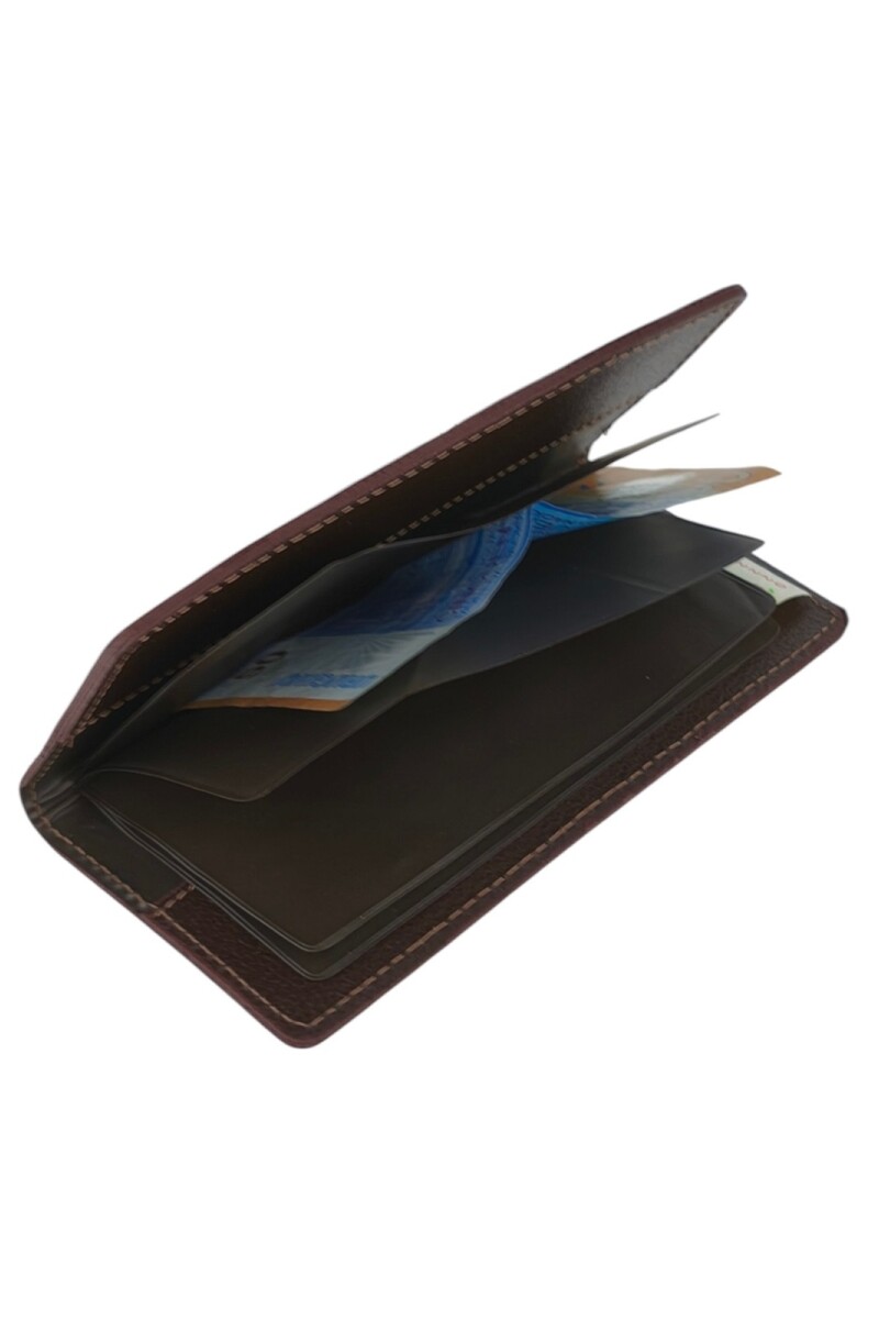 Billetera de Mozo en Cuero con Separadores Plásticos Negro