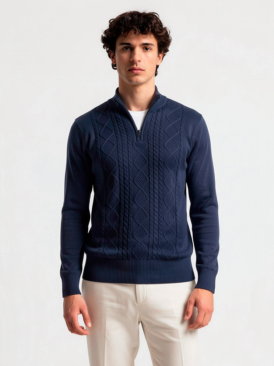 SWEATER TATON TIBET - Navy 
