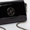 Mini bag Olivia en cuero charol Negro