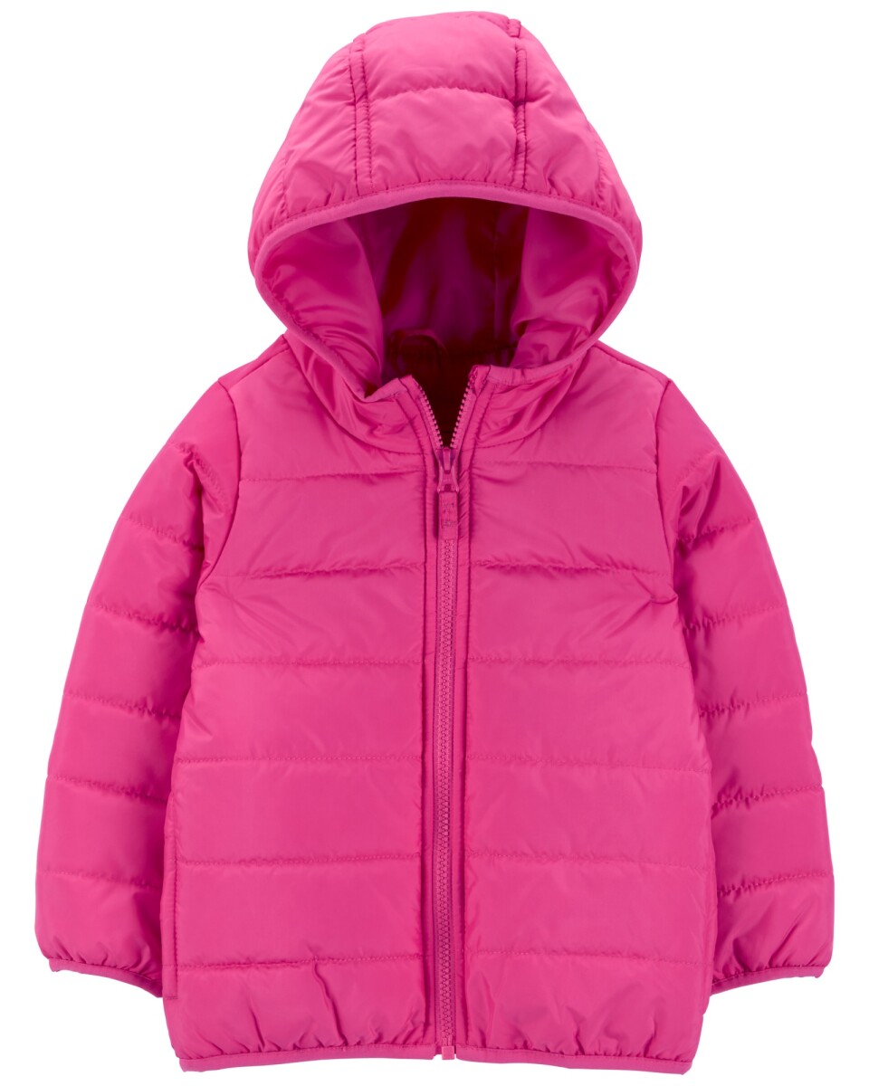 Campera resistente al agua, plegable, rosada 