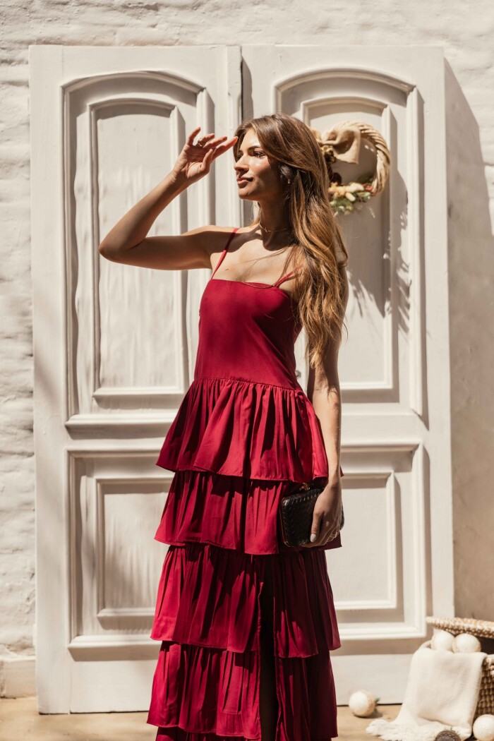 VESTIDO CAMILLE MAXI RASPBERRY VESTIDO CAMILLE MAXI RASPBERRY