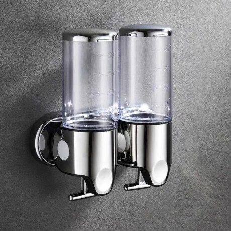 Set de dispensador doble para liquidos con tapa hermética Transparente