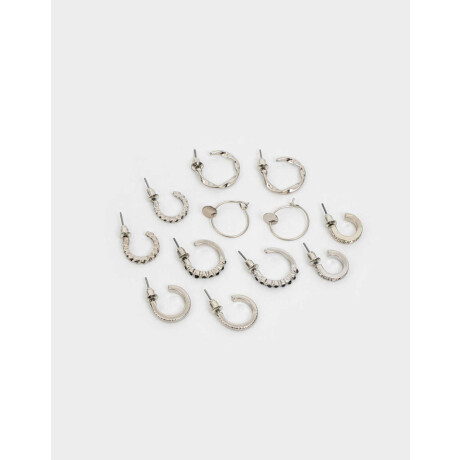 Set De Argollas Plateado