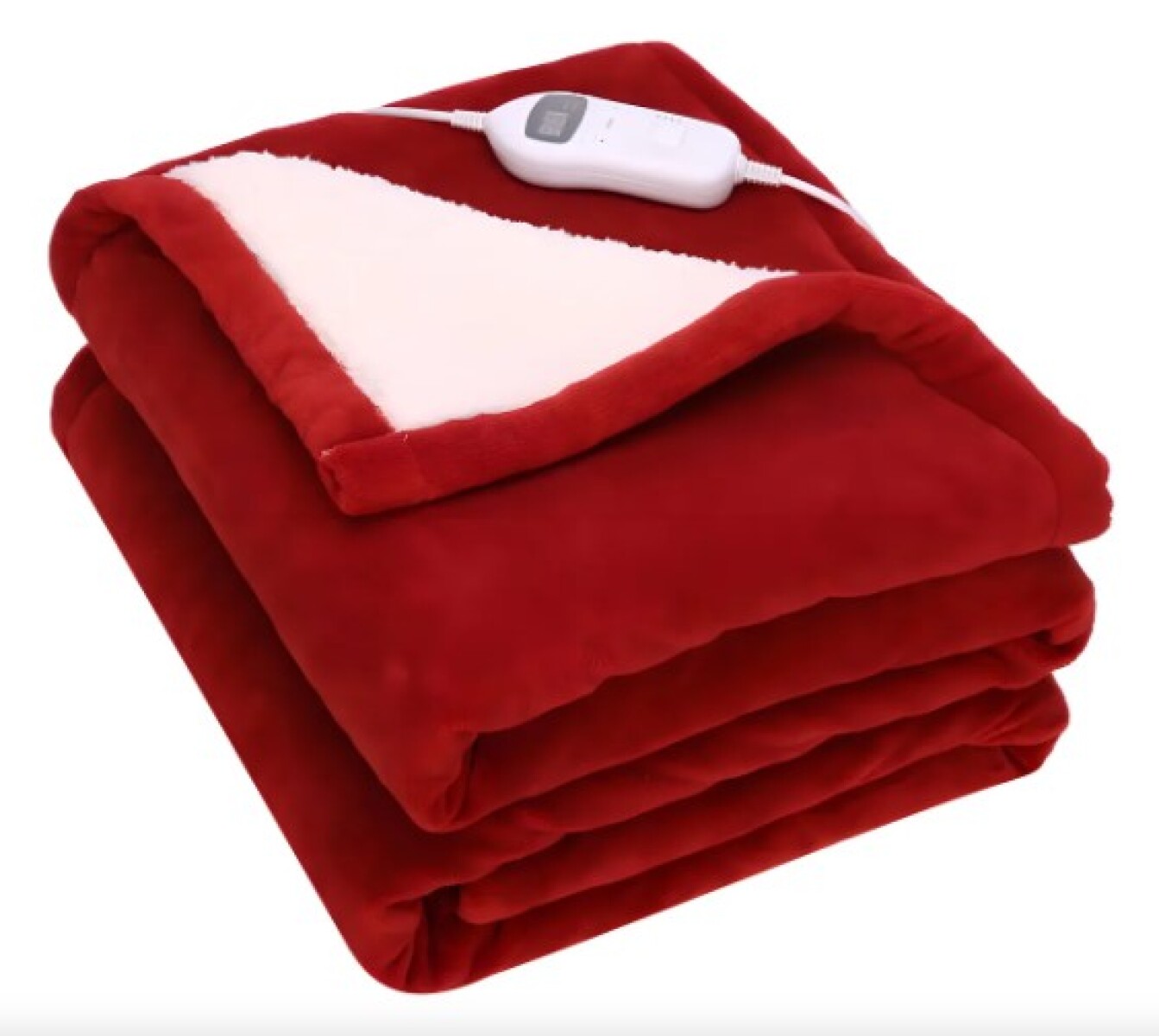 Manta Térmica Eléctrica Cuori Caribe 2 Plazas 10 Niveles De Temperatura Polar Suave 160x130 Roja 