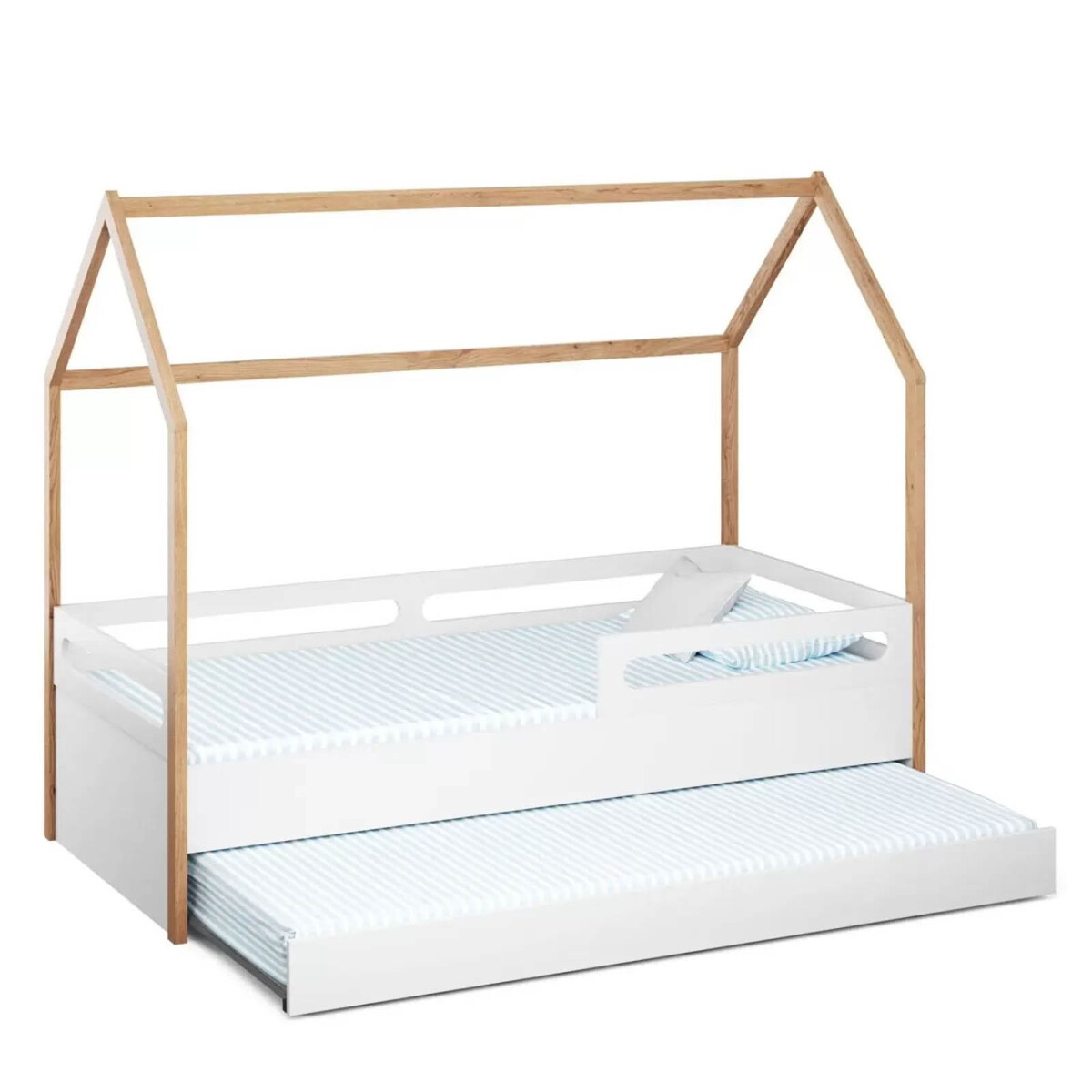 CAMA - 1 PLAZA MDF-Y-MADERA BLANCO CASITA MARINERA ROCKY 