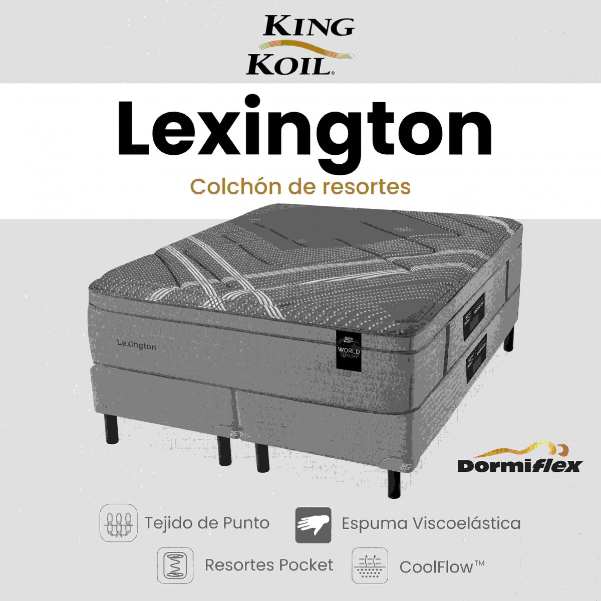 Colchón Lexington con Sommier - 2 plazas 140x190 