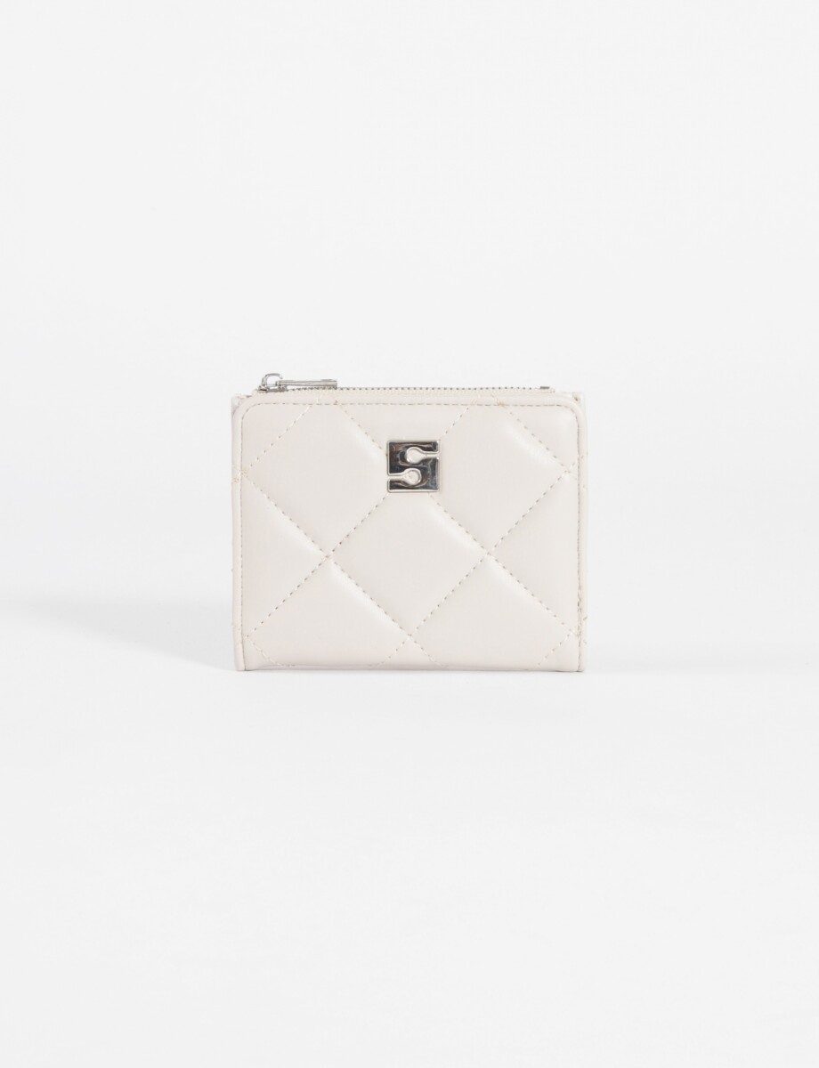 Billetera matelaseada - beige 