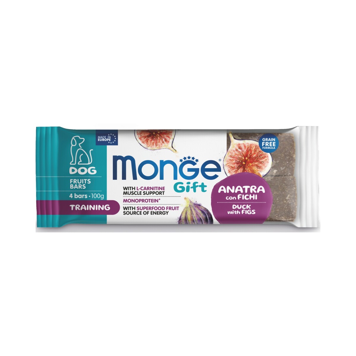 Monge Gift Fruit Bars Training Duck & Figs 100gr 
