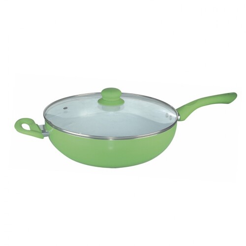 Wok 30cm c/tapa - Verde Wok 30cm c/tapa - Verde