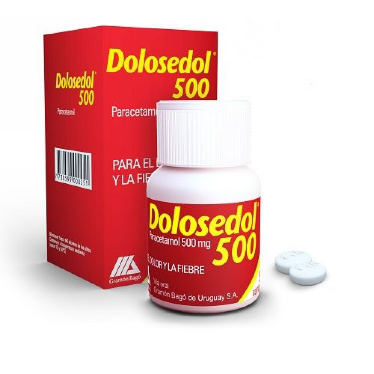 Dolesodol 500 mg 50 Comprimidos – Analgésico y Antifebril Uso Continuo