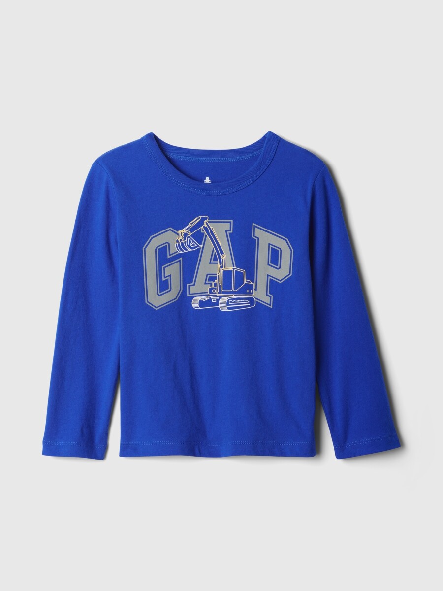 Remera Gráfico Manga Larga Toddler Niño - Bente Blue 