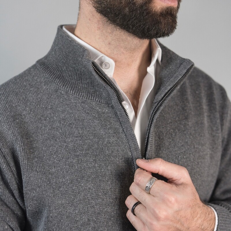 Campera Tejida Gris