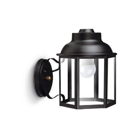 FAROL HEXAGONAL CON CRUCETA E27 NEGRO FAROL HEXAGONAL CON CRUCETA E27 NEGRO